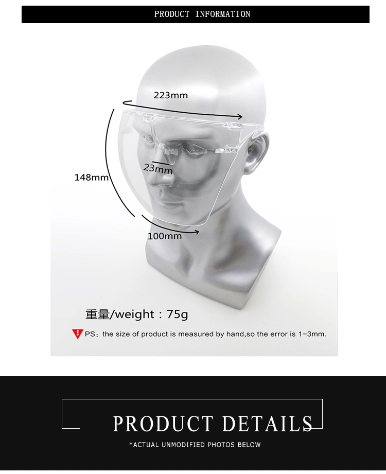 Protective High Quality Colourful Clear Frame Face Shield Safety Faceshield Mask with Anti Fog Anti-Scratch Protection Wholesale Distributors